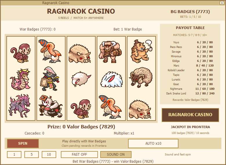 Vista ilustrativa de Ragnarok Casino